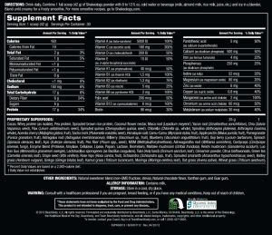 Shakeology ingredients list